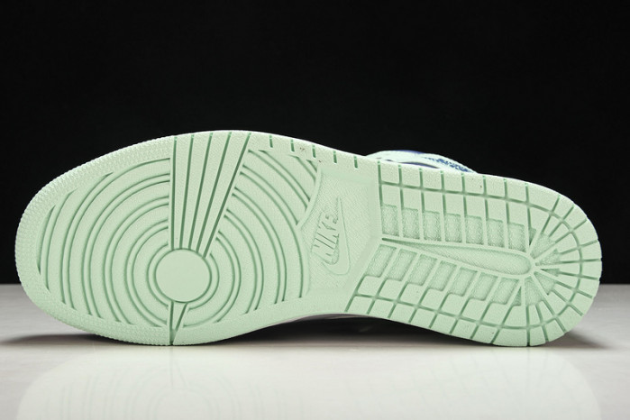 jordan 1 mid mystic navy mint foam - 554724-413