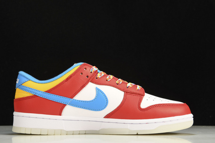 lebron james x nike dunk low fruity pebbles dh8009-600