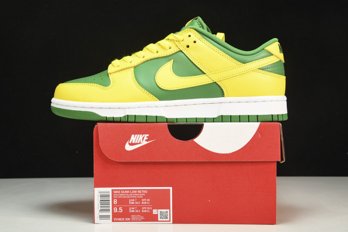 nike dunk low retro reverse brazil - dv0833-300