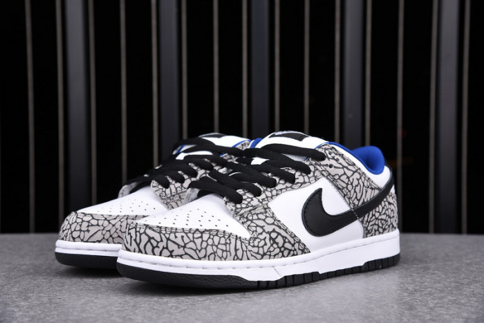 nike dunk sb low s*upre*me white cement - 304292-001