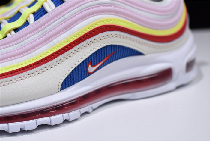 nike air max 97 se “corduroy” sail/volt glow/arctic pink womens aq4137-101