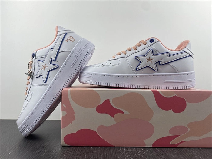 Efficient A Bathing Ape Bape Sta BAPY White Pink 5329