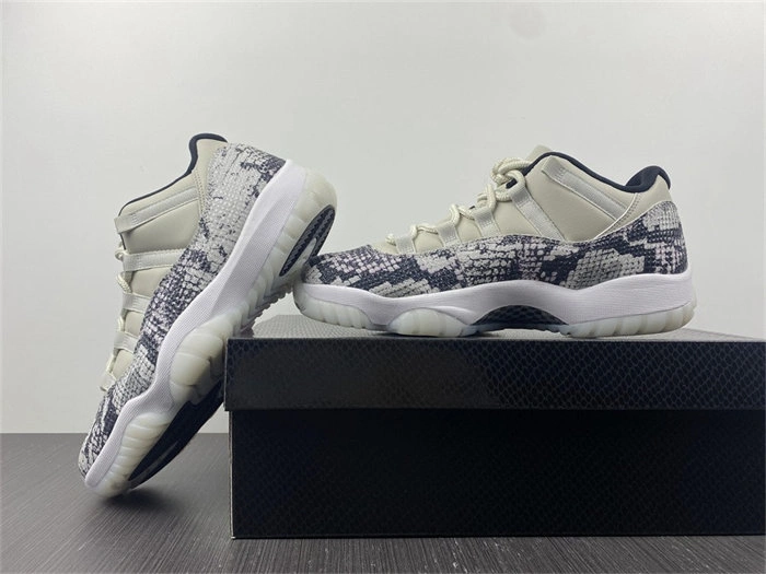 Practical Jordan 11 Retro Low Snake Light Bone CD6846- 4107